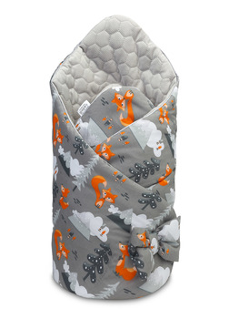 WICKELDECKE VELVET GRAU BERGE 75x75