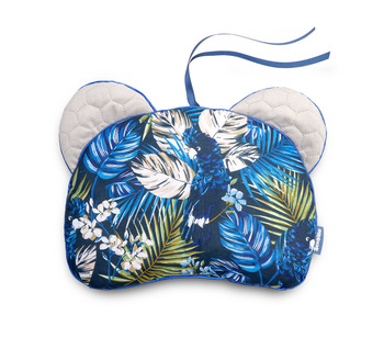 KINDERWAGENKISSEN VELVET BLAU PAPAGEIEN