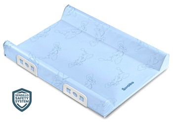 Stiffened Changing Pad Safety System 70 cm - TRAVEL - AEROPLANES BLUE