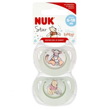736940 STAR SILICONE SOOTHER 6-18 2PCS BOX