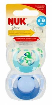 0673 STAR SILICONE pacifier 6-18 2PCS/BOX 537145, 736748
