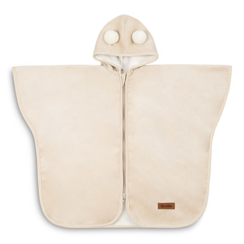CAR SEAT PONCHO PLUSH BEIGE