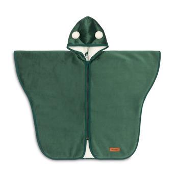 CAR SEAT PONCHO PLUSH GREEN