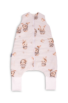 SLEEPING BAG L BUNNIES BEIGE TOG 1.0