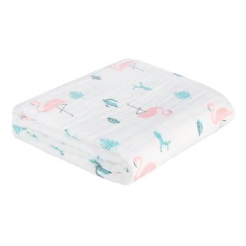 A0686 KOC / OTULACZ / RĘCZNIK 110x105 FLAMINGI