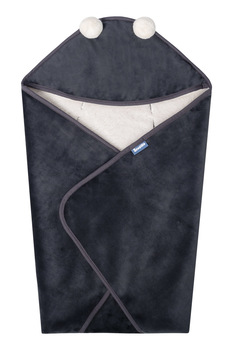 CAR SEAT SWADDLE BLANKET PLUSH 75X75 GRAPHITE