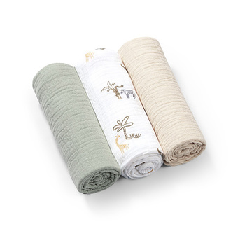 828/04 SUPER SOFT CRUSHED MUSLIN DIAPERS GREEN