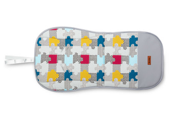 EINLAGE FÜR KINDERWAGEN VELVET GRAU PUZZLE